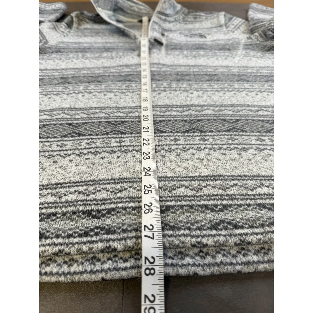 The North Face Men's Aztec/Tribal 1/4 Zip Grey Fleece Pullover Size XL